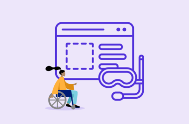 Browser mit CMS-System und Taucherbrille