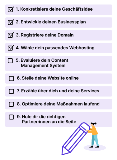 Digitale Checkliste für Neugründer:innen