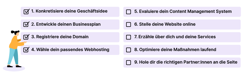 Digitale Checkliste für Neugründer:innen