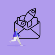 Newsletter mit Rakete und Person