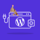 WordPress Website mit Plugins und Person