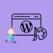 Person mit WordPress Website und Theme Designs
