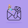 Mail mit Krawatte und Person