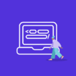 Browser mit Code und Person
