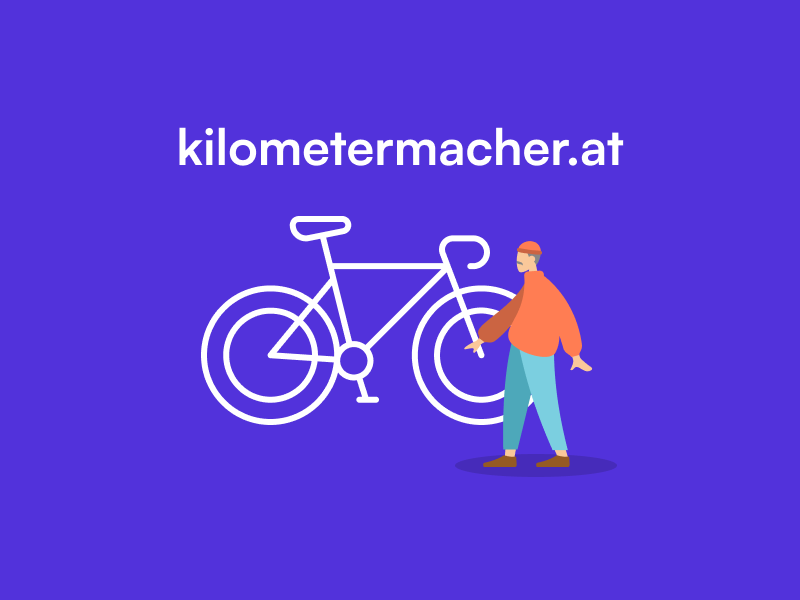 Person mit Fahrrad