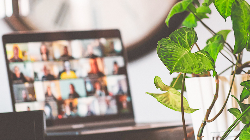 Videocall auf Laptop