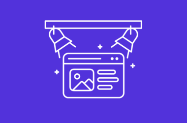 Website mit Bühnenlichtern