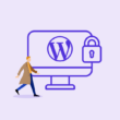 WordPress Logo mit Sicherheitsschloss