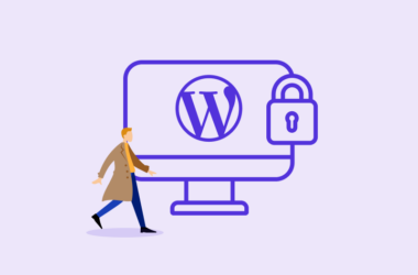 WordPress Logo mit Sicherheitsschloss