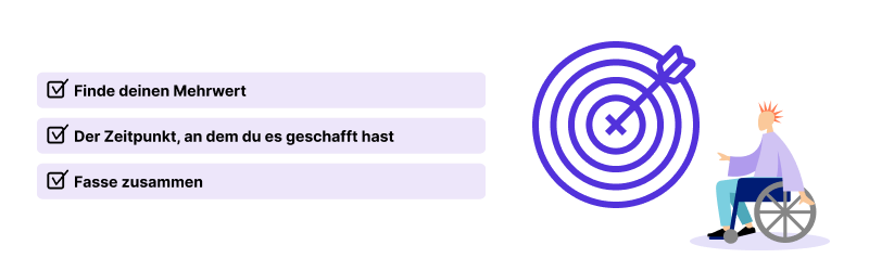 Checkliste mit Person zum Visions Statement