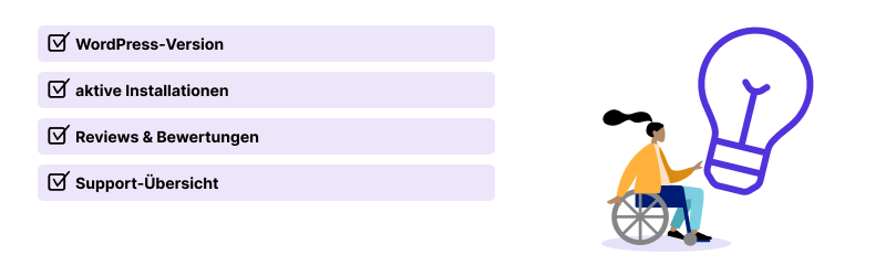 Checkliste und Glühbirnen-Icon